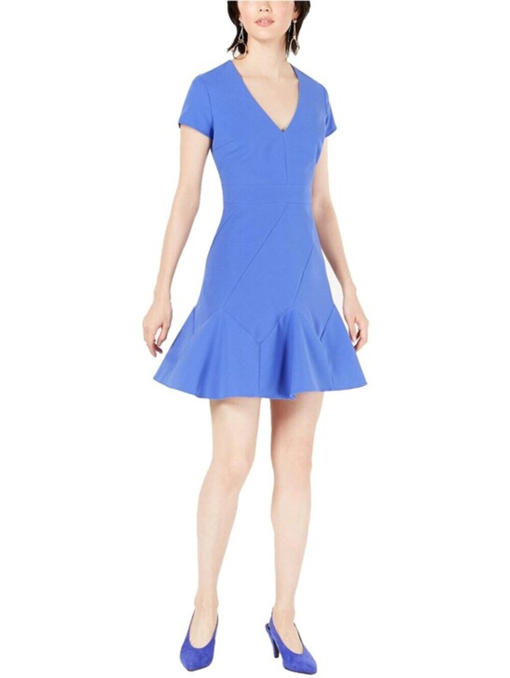 Bar III Womens Seam Detail Fit And Flare Dress Size 8
